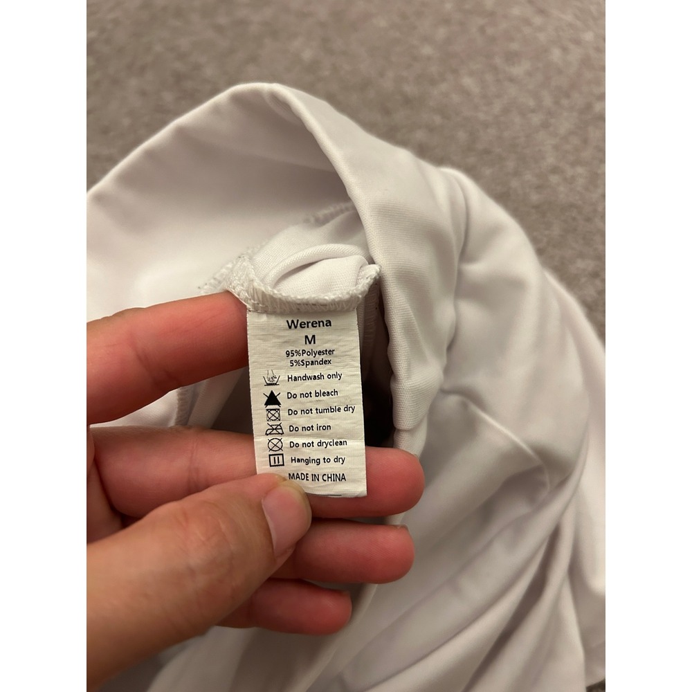 Werena Pleated Tennis Skort Womens Medium White Excellent Zipper Pocket Athletic - Picture 5 of 6